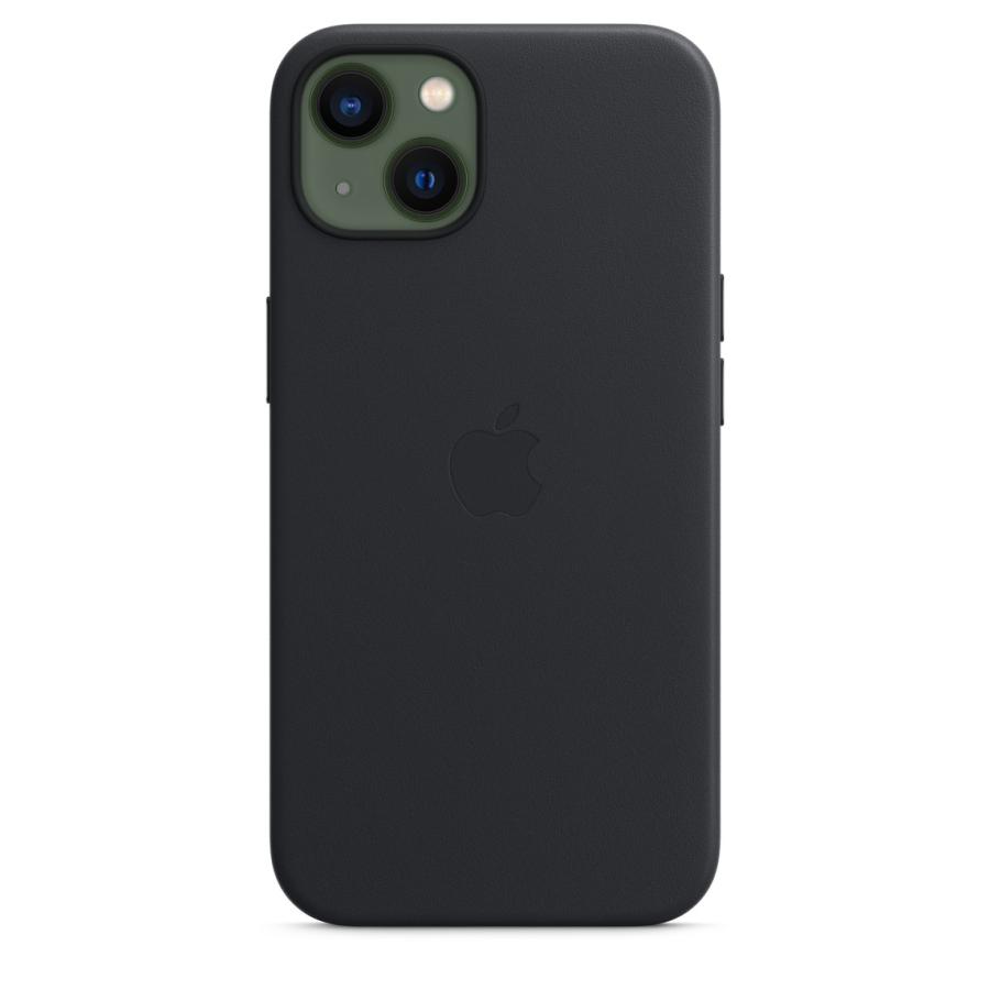【新品】純正 iPhone 13 レザーケース・ミッドナイト① Apple 純正 iPhone13 レザーケース ミッドナイト 黒 アップル 13 並行