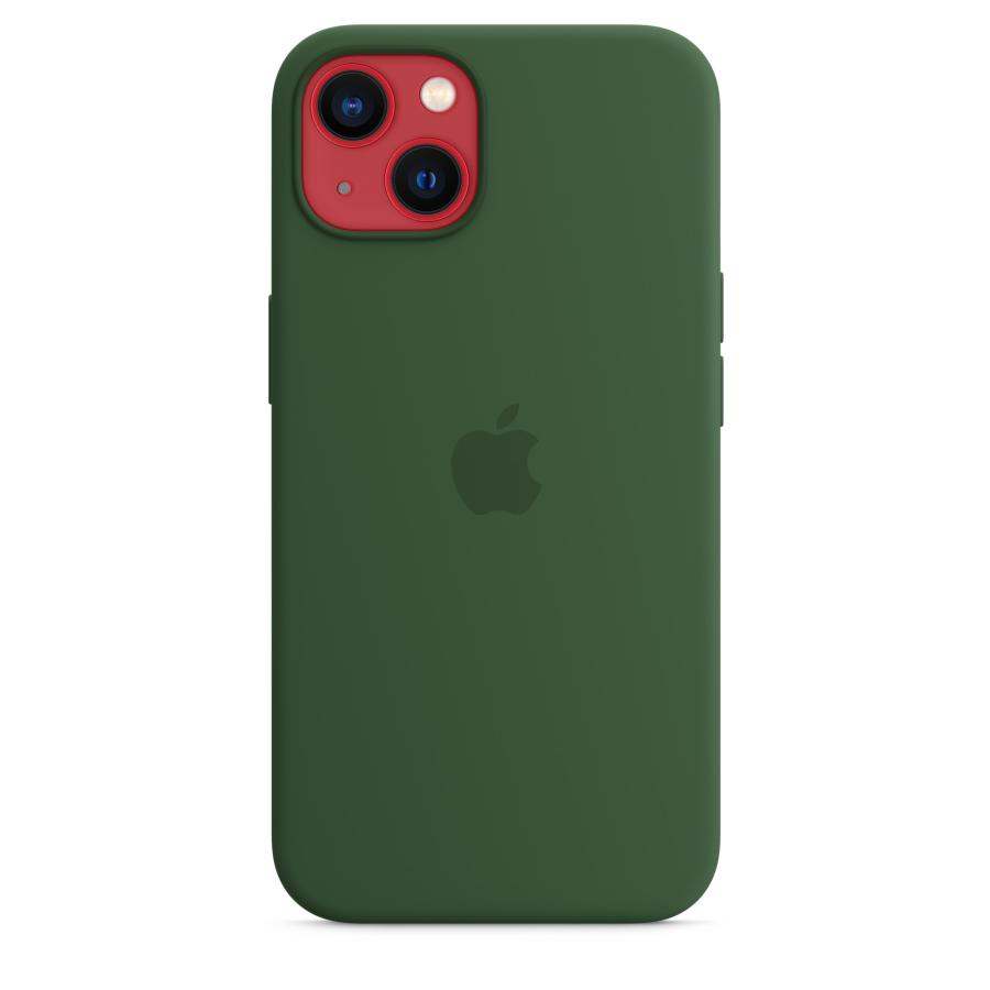 Apple 純正 iPhone13 シリコンケース クローバー 緑 MagSafe対応 アップル マグセーフ 並行輸入品 apple純正ケース  siba13