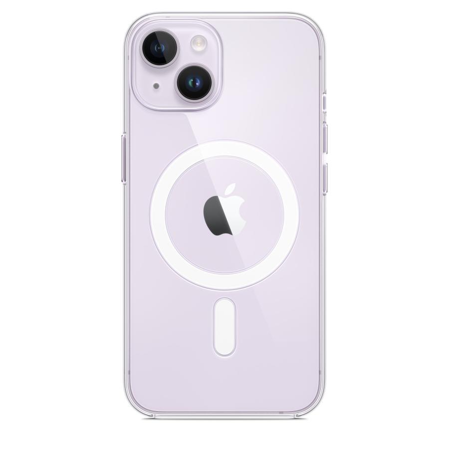 美品　iPhone14 128gb simフリー　Magsafe対応ケース付き Apple 純正 iPhone 14 クリアケース MagSafe 対応 アップル