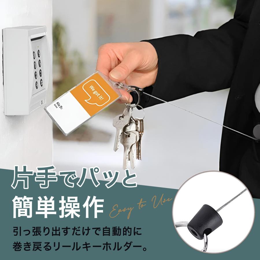 カラビナ付きリールホルダー 2個セット 最長100cmリール リール