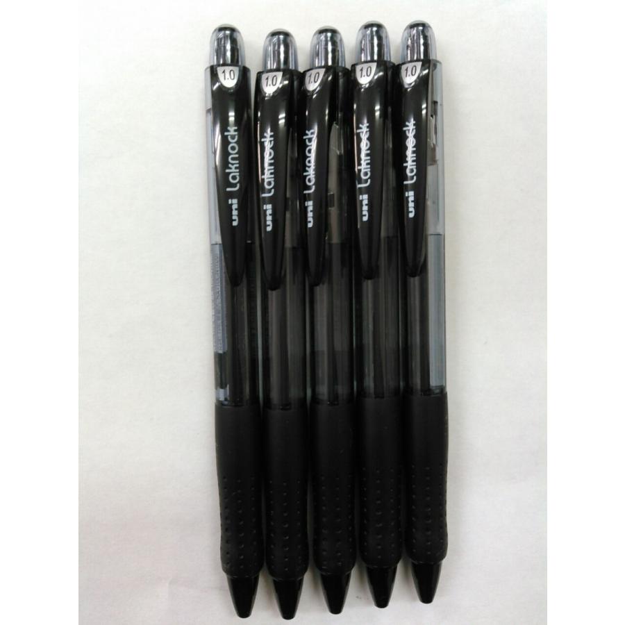 三菱鉛筆 楽ノックボールペン 0.7mm 黒 5本セット : STATIONERY-ITO