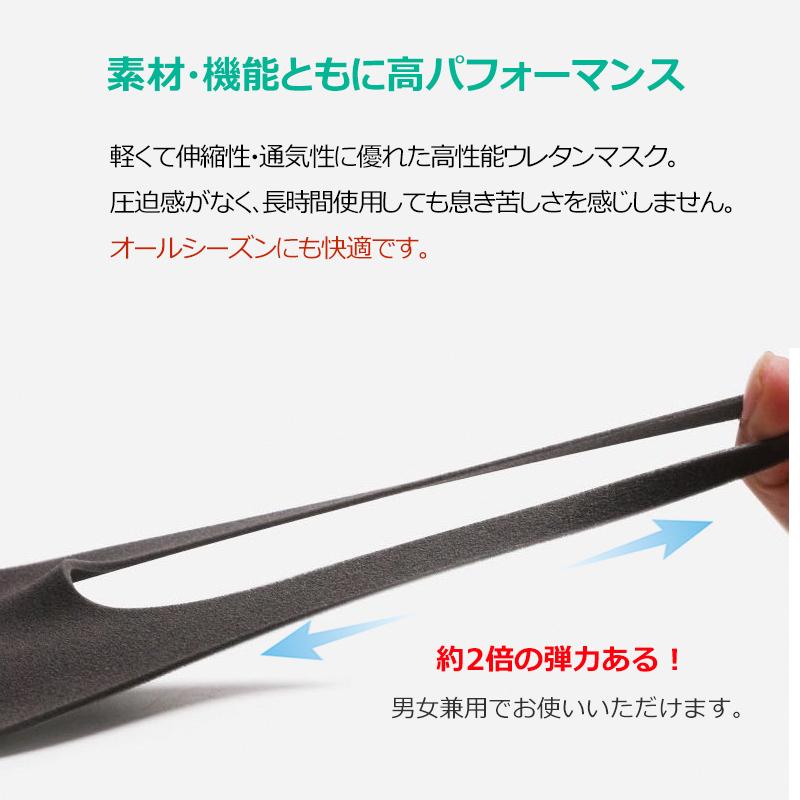 マスク ウレタンマスク ピッタマスク 洗えるマスク 立体 春夏用 蒸れない 蒸れない 5枚組 個包装 布マスク 大きめ 小さめ 黒 ベージュ ピンク｜sibelles｜14