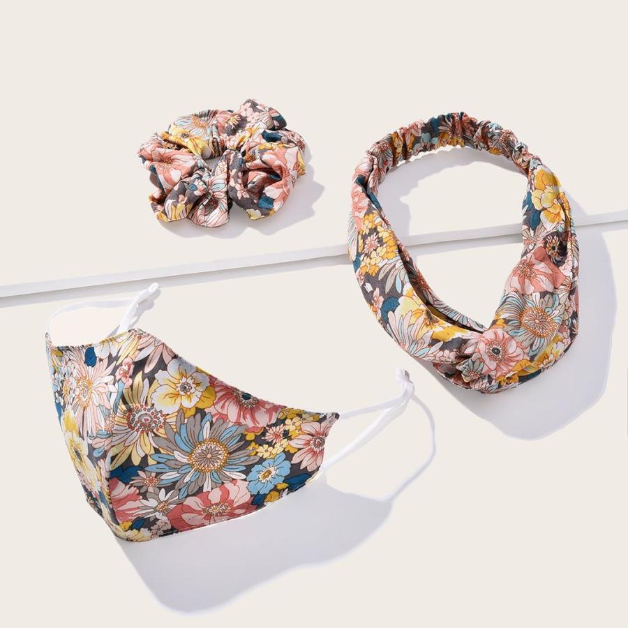 マスク シュシュ ヘアハンド 3個セット ヘアアクセサリー リボンファッションマスク おしゃれマスク 小顔効果 秋冬用マスク 洗えるマスク 花柄マスク 女性マスク Mk017 Si Belles 通販 Yahoo ショッピング