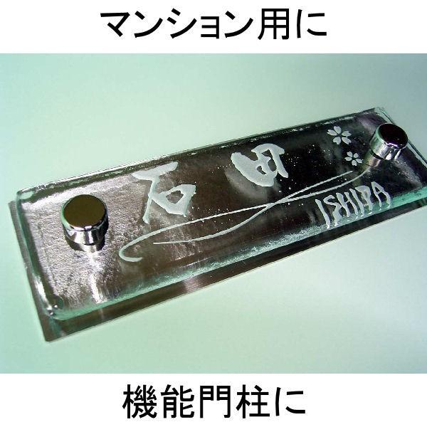 表札 ガラス マンション表札フロートエム　ガラス表札　個性派表札　人気表札　激安表札　お洒落表札　貼付け表札　戸建表札、機能門柱表札 |  | 01