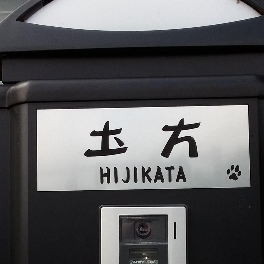 表札 ポスト用 ステンレス 調 ネームプレート オーダーサイズ 無料 簡易表札 ポスト 貼付け セミオーダー 簡単打合せ マンション 会社 事務所 二世帯 住所 番地 |  | 11