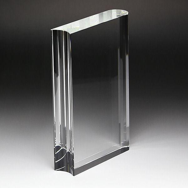 名入れ 彫刻 クリスタル盾 ブック型 大小2サイズ オリジナル彫刻 刻印 記念品 受賞 記念 |  | 03