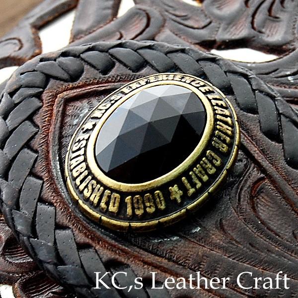 KC,s シンセティックストーン スタッズコンチョ /オリジナル真鍮コンチョ 送料無料 メンズ 革 レザー 財布 さいふ・財布・ウォレット・wallet/saifu | KC,s