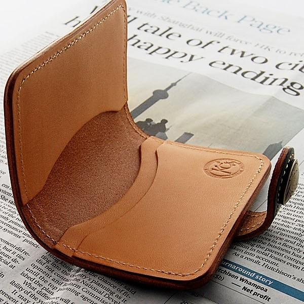 KC,s フラップ カードケース ハンドスタンプ /牛革名刺入れ 送料無料 本革 メンズ 革 レザー レディース | KC,s | 01