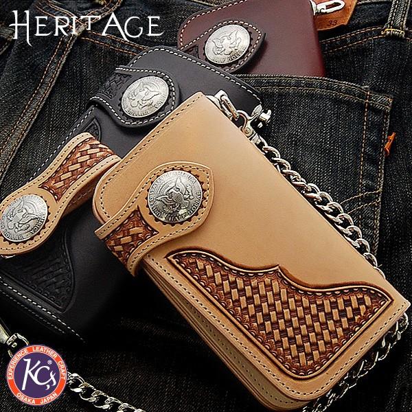 KC,s ヘリテージ ウォレット ハーフバスケット /牛革長財布 送料無料 メンズ 本革 レザー 財布 さいふ・財布・ウォレット・wallet/saifu | KC,s