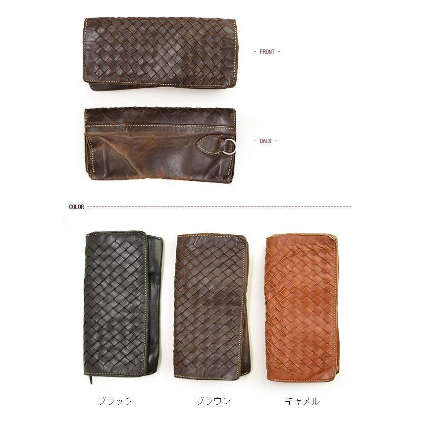 長財布 メンズ メッシュ 送料無料 ソルト＆シュガー 牛革製メッシュロングウォレット ＵＳＥＤ加工 ハンドメイド 男性用 紳士物 saifu MESH |  | 02
