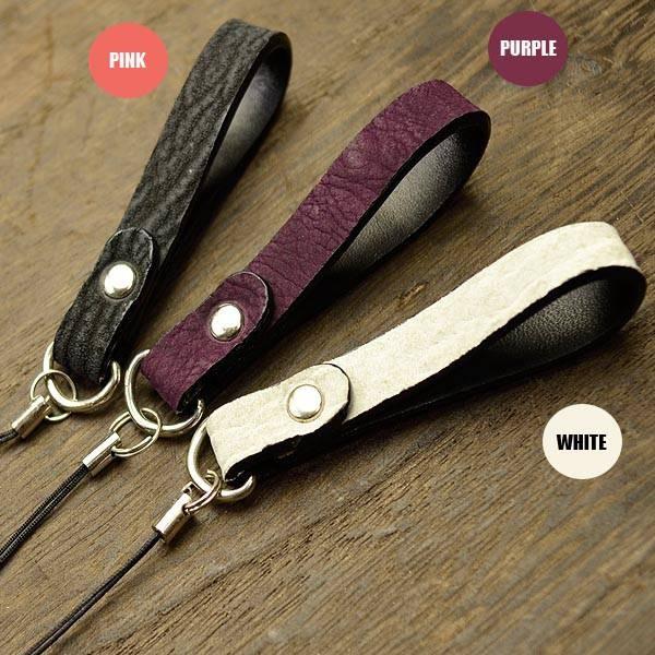 レザー（本革）携帯ストラップ シャークスキン（サメ革） メール便 送料無料 誕生日 ラッピング 革ストラップ |  | 01