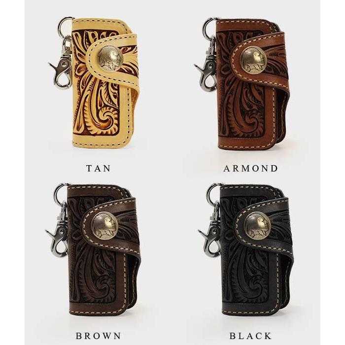 キーケース メンズ 牛革 送料無料 KC,ｓ ケイシイズ ハンギングキーケース クラフト 紳士物、男性用、コンチョ、USAアンティーク、キーホルダー、キーリン | KC,s | 02