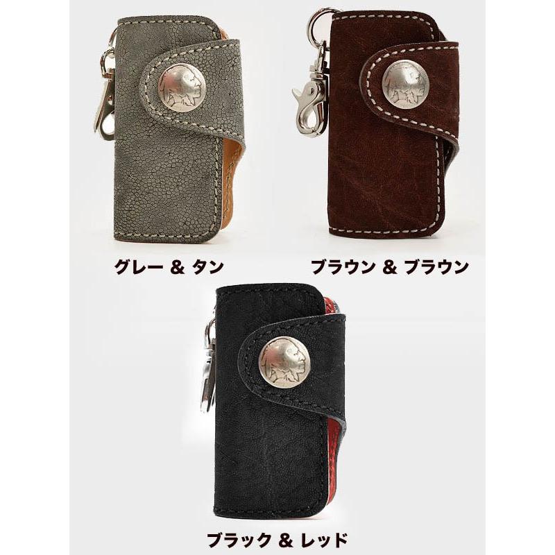 キーケース メンズ 象革 送料無料 KC,ｓ ケイシイズ ハンギングキーケース エレファント 紳士物、男性用、コンチョ、USAアンティーク、キーホルダー、キー | KC,s | 02