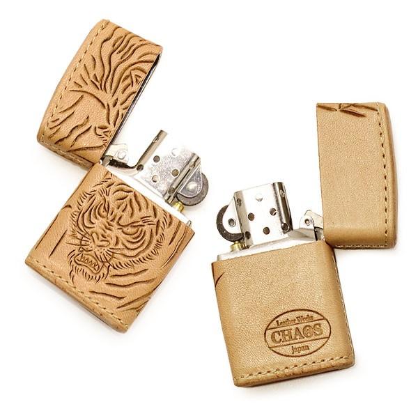 革巻きジッポー 送料無料 CHAOS タイガークラフト レザーZIPPO ハンドメイドジャパン 日本製 虎 ライター 人気 ブランド 和柄 | ZIPPO | 02