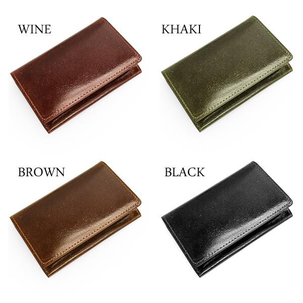 名刺入れ メンズ カードケース 送料無料 スペインレザー製光沢仕上げ カードケース 男性 女性 高級 牛革 |  | 02