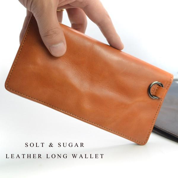 長財布 牛革【送料無料】SOLT＆SUGAR ソルトアンドシュガー 長ザイフ カウレザー シンプル スタンダード メンズ 薄型 薄い 軽量 アンティーク調 | 