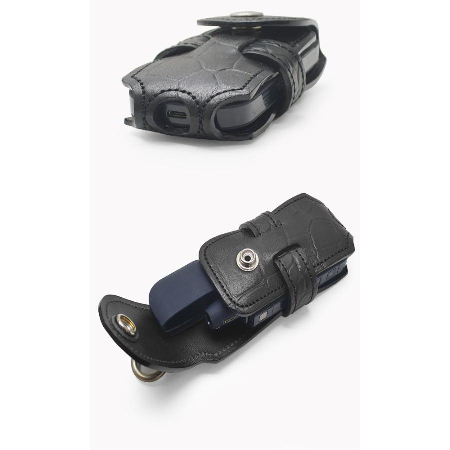 アイコスケース iQOS アイコス ケース 本革 栃木レザーアイコスホルダー クロコ型押し エンボス |  | 03