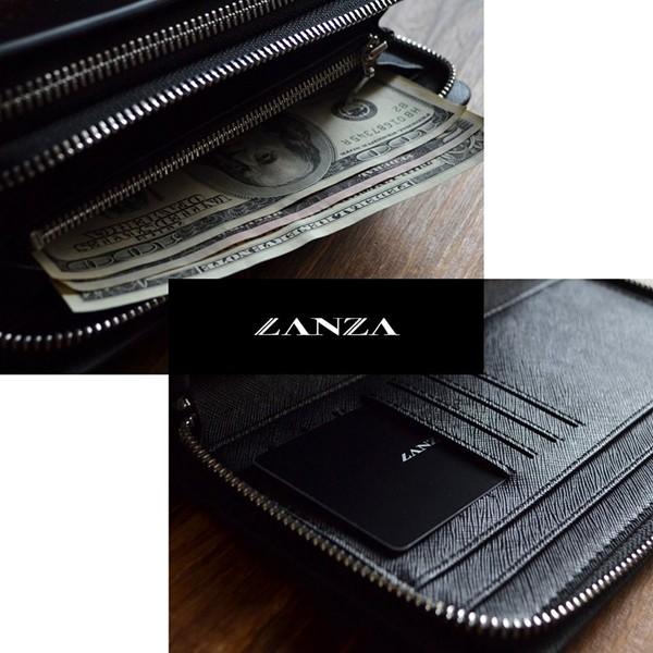 セカンドバッグ【送料無料】LANZA ランザ イタリア製 カウハイドレザー ダブルファスナーセカンドバッグ メンズ 本革 牛革 冠婚葬祭 カバン 鞄 かばん LA-001 |  | 04