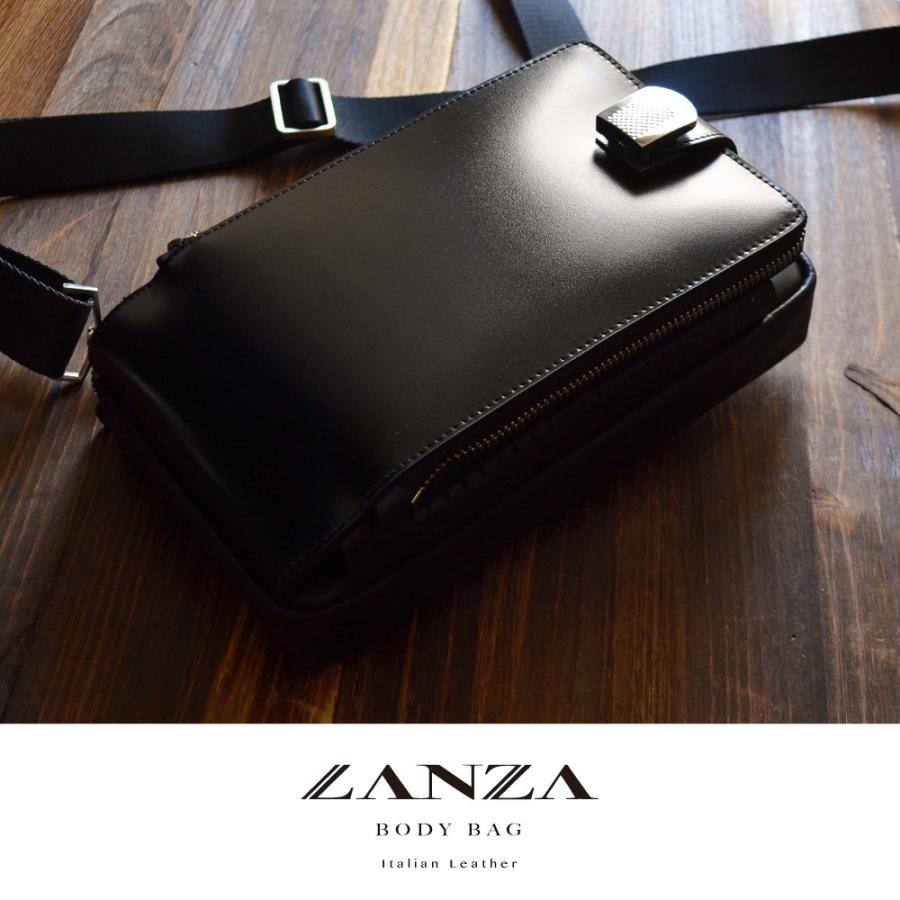 ボディバッグ【送料無料】LANZA(ランザ)イタリア製カウハイドレザー ボディバッグ ショルダーバッグ メンズ ビジネス 牛革 鞄 カバン かばん バッグ LA-010 |  | 01