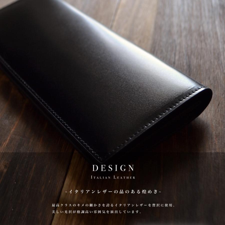 長財布【送料無料】LANZA ランザ メンズ レディース 本革 牛革 レザー 二つ折り 長財布 財布 イタリア製カウハイドレザー LA-003 |  | 02