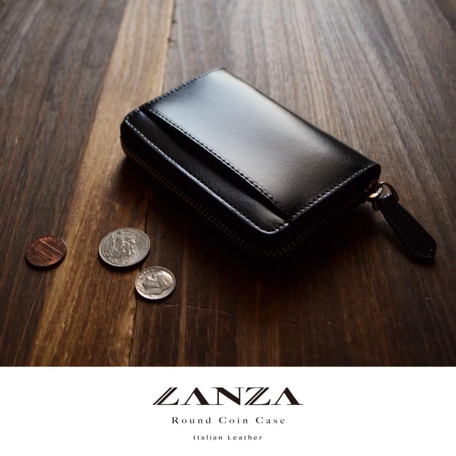 小銭入れ【LANZA】ランザ メンズ レディース コインケース ラウンドファスナー 本革 本皮 牛革 牛皮 小銭 ケース イタリア製カウハイドレザー LA-005 |  | 01