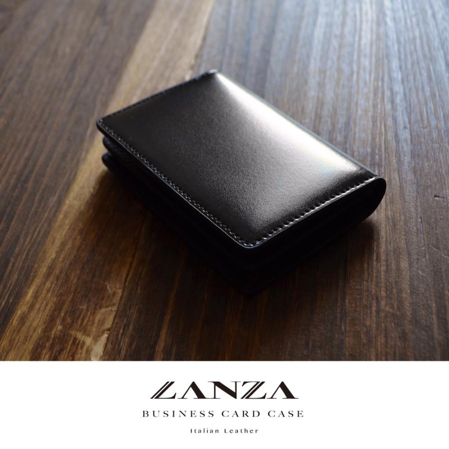 名刺入れ【LANZA】ランザ カードケース メンズ レディース 人気 ブランド ビジネス フォーマル イタリア製カウハイドレザー 本革 牛革 名刺 ビジネス LA-006 |  | 01