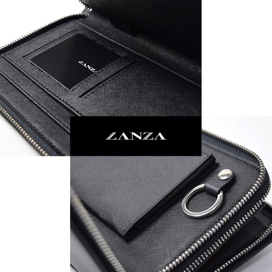 セカンドバッグ【送料無料】LANZA ランザ スペイン製デニムレザー ダブルファスナー セカンドバッグ 鞄 かばん カバン メンズ 牛革 牛皮 革 皮  人気  D-001 |  | 03