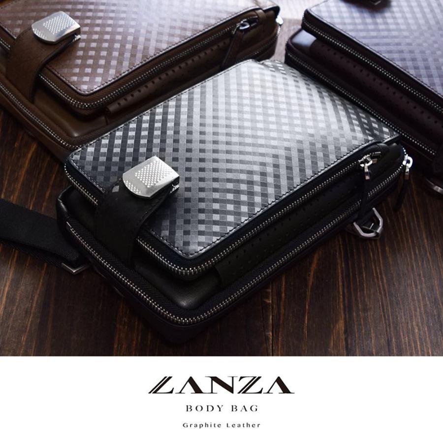 ボディバッグ【送料無料】LANZA ランザ 人気 ブランド スペイン製グラフィットレザー ワンショルダーバッグ バッグ 鞄 カバン かばん メンズ G-010 | 
