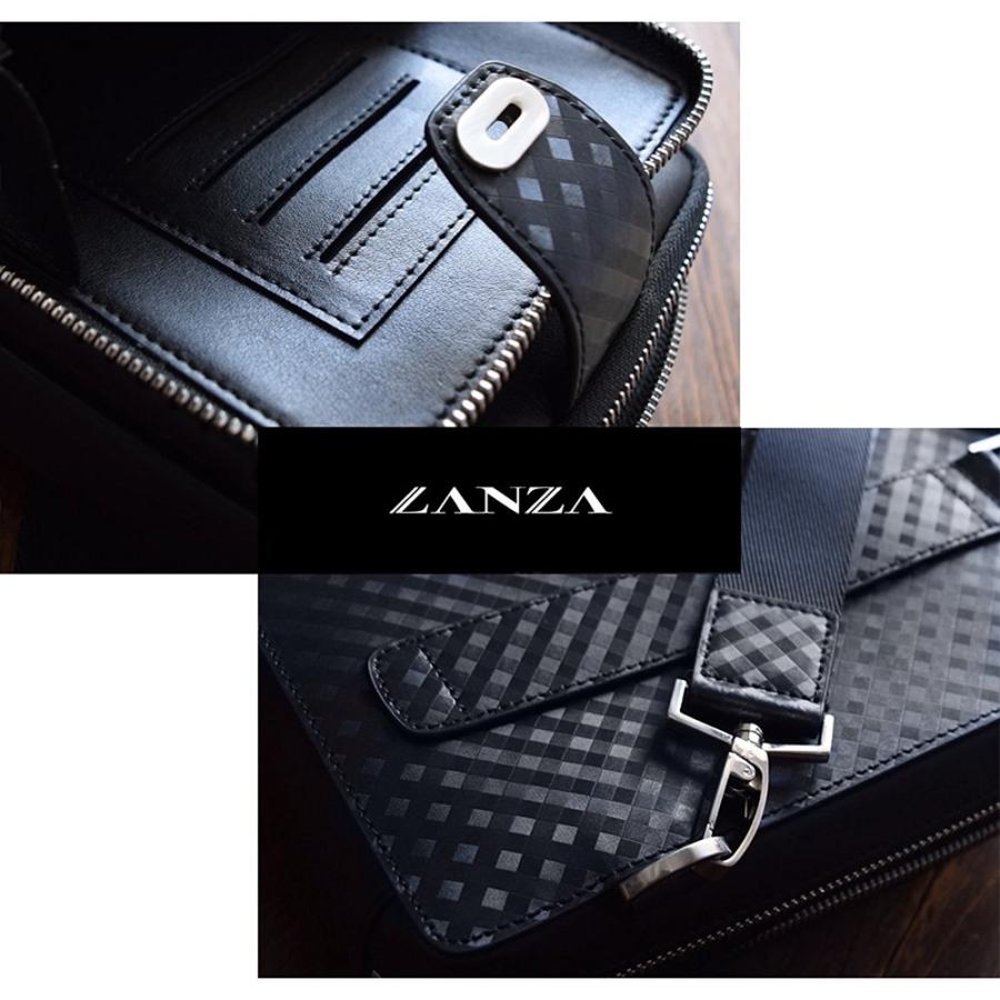 ボディバッグ【送料無料】LANZA ランザ 人気 ブランド スペイン製グラフィットレザー ワンショルダーバッグ バッグ 鞄 カバン かばん メンズ G-010 |  | 03