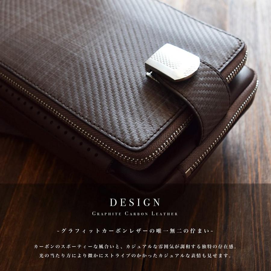 ボディバッグ【送料無料】LANZA ランザ 人気 ブランド グラフィットカーボンレザー ワンショルダーバッグ バッグ 鞄 カバン かばん メンズ GC-010 |  | 01