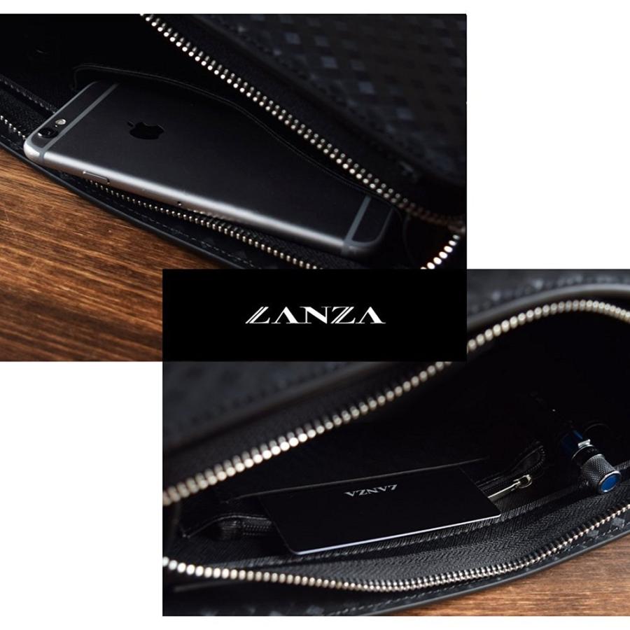 セカンドバッグ メンズ 革【送料無料】LANZA ランザ 人気 ブランド メンズ グラフィットレザー セカンドバック 冠婚葬祭 多収納 多機能 G-008 |  | 03