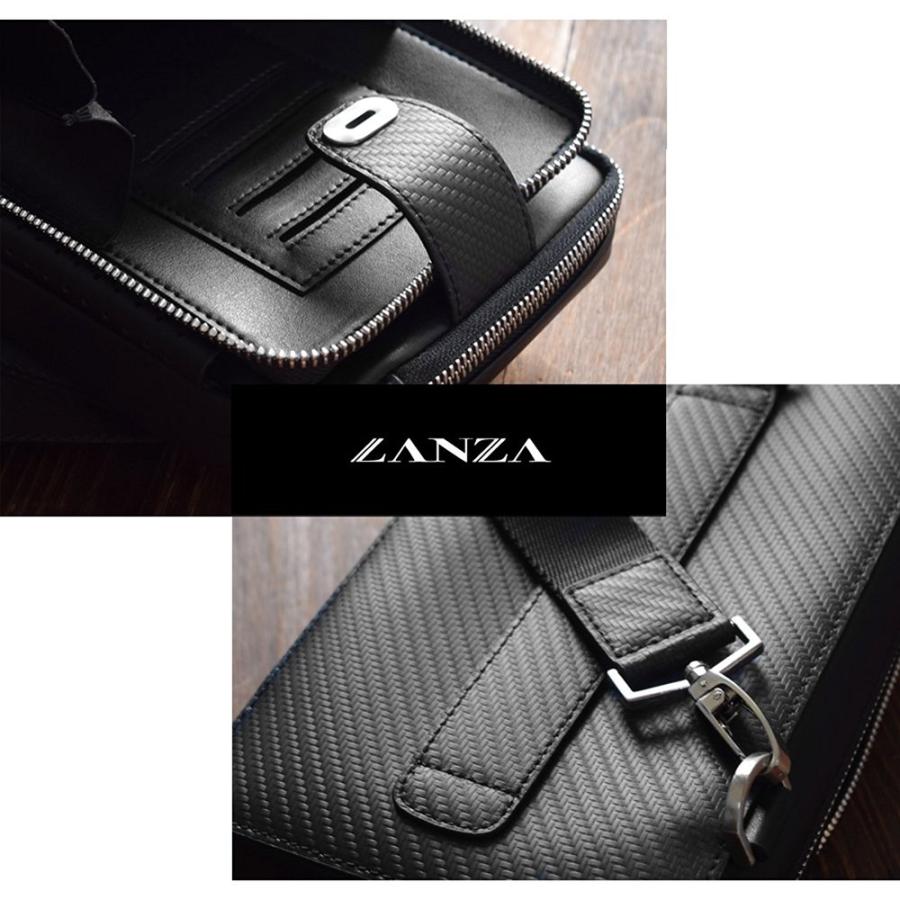 ボディバッグ ワンショルダーバッグ バッグ 鞄 カバン かばん メンズ  LANZA ブランド スペイン製カーボンレザー K-010 |  | 03