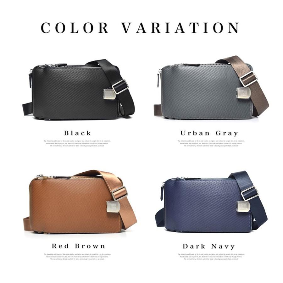 ボディバッグ ワンショルダーバッグ バッグ 鞄 カバン かばん メンズ  LANZA ブランド スペイン製カーボンレザー K-010 |  | 05