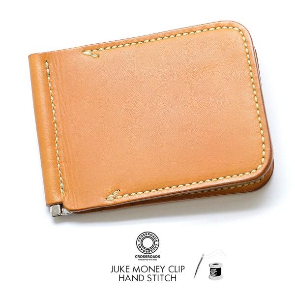 マネークリップ メンズ レディース 人気 ブランド CROSS ROADS クロスロード【送料無料】ジューク マネークリップ ハンドステッチ オイルレザー製 日本製 国産 | 