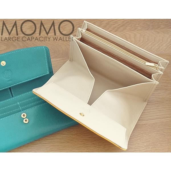 財布 レディース 長財布 可愛い かわいい 大人 牛革 momo ラージキャパシティウォレット レザー サイフ 長財布 二つ折り さいふ レザー |  | 04