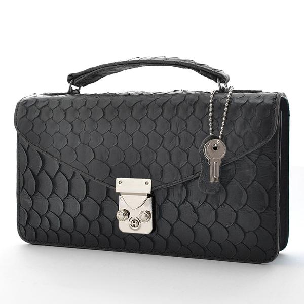 セカンドバッグ メンズ パイソン バッグ 鞄 カバン クラッチバッグ