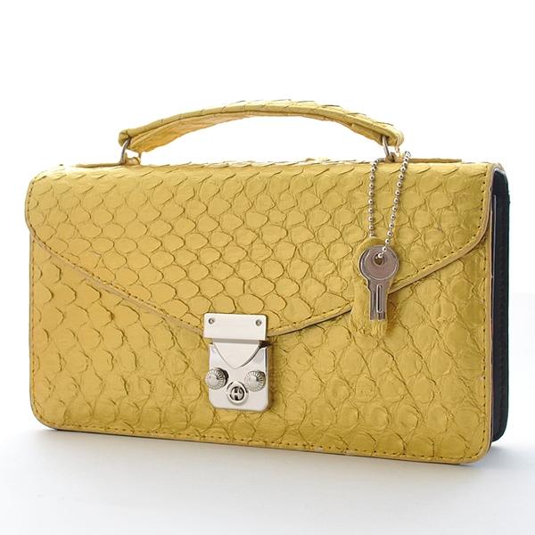 セカンドバッグ メンズ パイソン バッグ 鞄 カバン クラッチバッグ【送料無料】NO.2605 錦蛇革 ニシキヘビ かっこいい カジュアル ビジネス |  | 07