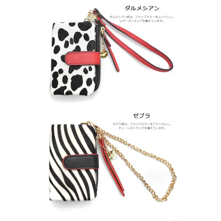 ミニウォレット 財布 レディース メンズ 本革 ブランド Pisoraro Tokyo ピソラロ PR147 ゼブラ柄 ダルメシアン柄 ハラコ キーケース 小銭入れ |  | 01