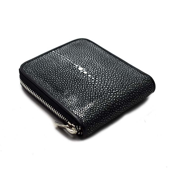 銀スリ メンズ 財布 スティングレー エイ革 ラウンドファスナー 二つ折り Amazon | [RIVAL] 銀スリ スティングレイ メンズ 長財布 ラウンド