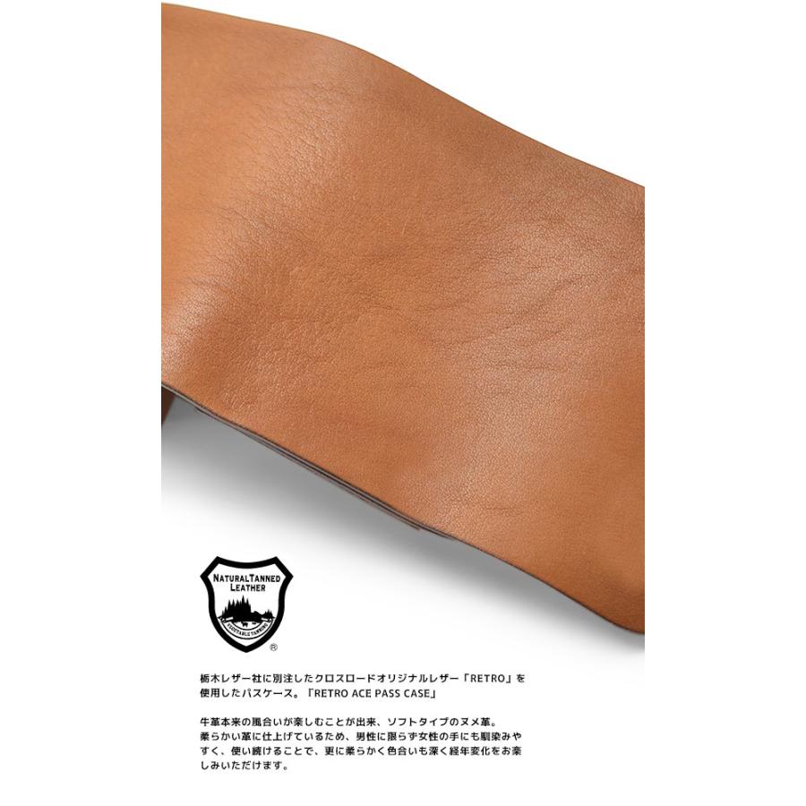 パスケース 定期入れ 本革 牛革 メンズ レディース ユニセックス 人気 ブランド CROSS ROADS クロスロード レトロ エース パスケース 日本製 |  | 01
