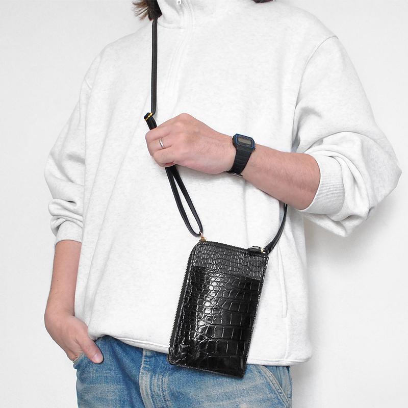 スマホポーチ スマホショルダー ポーチ スマートフォンケース クロコダイル スティングレイ メンズ レディース 人気 ブランド 牛革 クロコ
