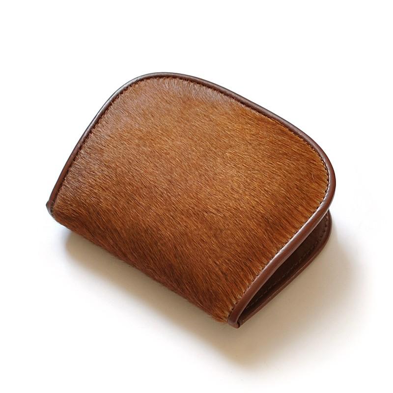 ミニ財布 小銭入れ メンズ レディース 牛革 馬毛 日本製 イタリア産