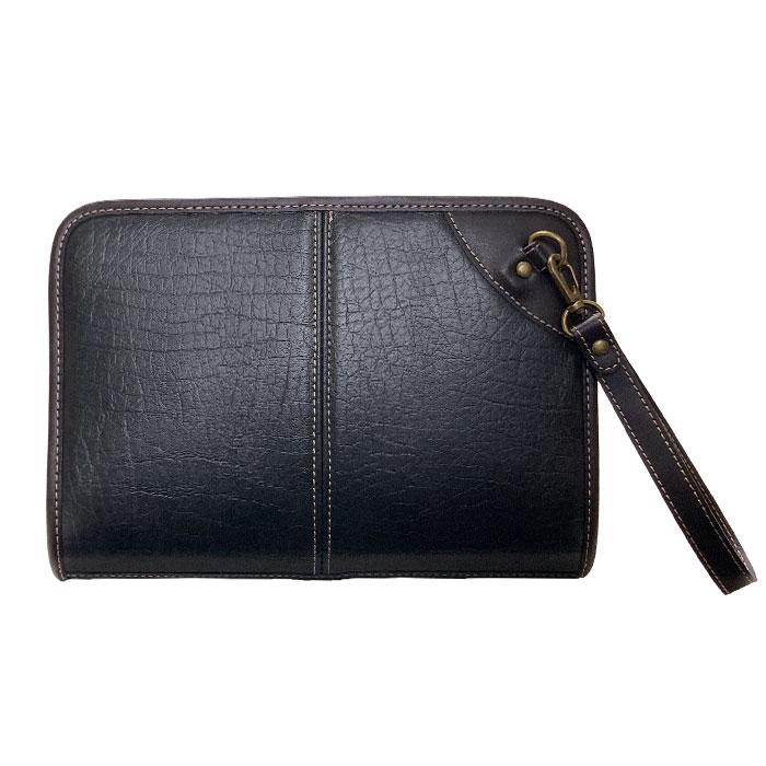 クラッチバッグ セカンドバッグ メンズ 結婚式 黒 26cm ストラップ付き