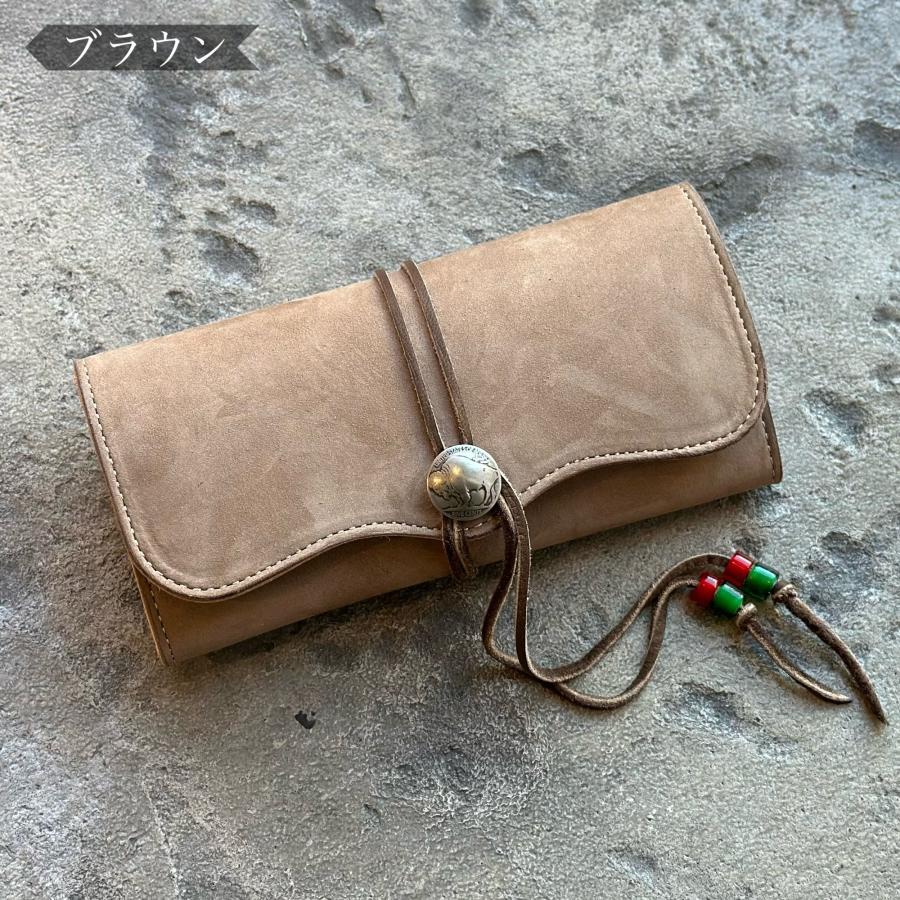 ケーシーズ ウォレット DT-1 ヌバック KIW052 長財布 ロングウォレット 革財布 コンチョ付き ヌバックレザー 日本製 本革 メンズ レディース |  | 10