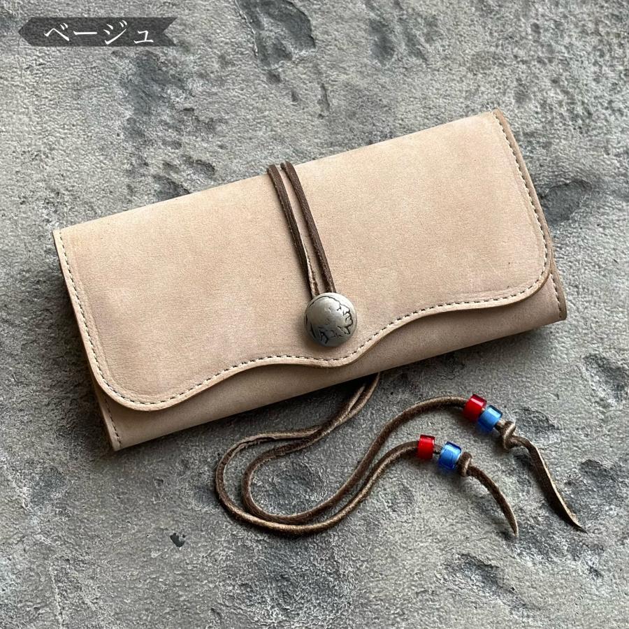 ケーシーズ ウォレット DT-1 ヌバック KIW052 長財布 ロングウォレット 革財布 コンチョ付き ヌバックレザー 日本製 本革 メンズ レディース |  | 12