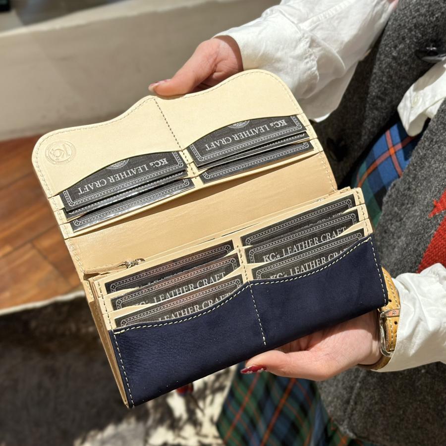 ケーシーズ ウォレット DT-1 ヌバック KIW052 長財布 ロングウォレット 革財布 コンチョ付き ヌバックレザー 日本製 本革 メンズ レディース |  | 01