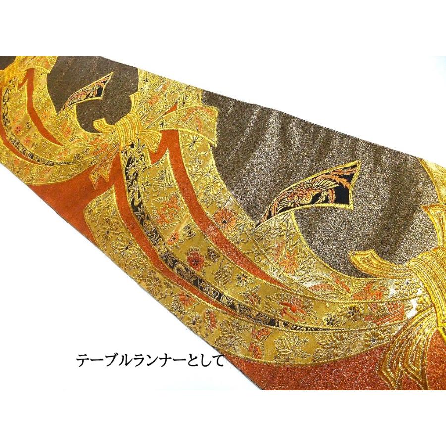 16)2326】214cm/新品・束ね熨斗慶長花文様/タペストリー・テーブル 