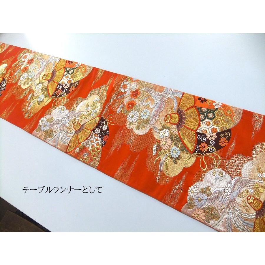 16)2420】200cm/西陣織・錦〓/タペストリー・テーブルランナー/和風/帯 
