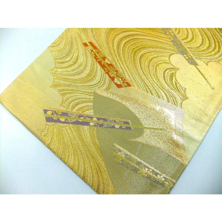 【(16)2425】30.5×39.5cm/流水扇子文様/テーブルセンター/和風/帯リメイク/日本製 |  | 02