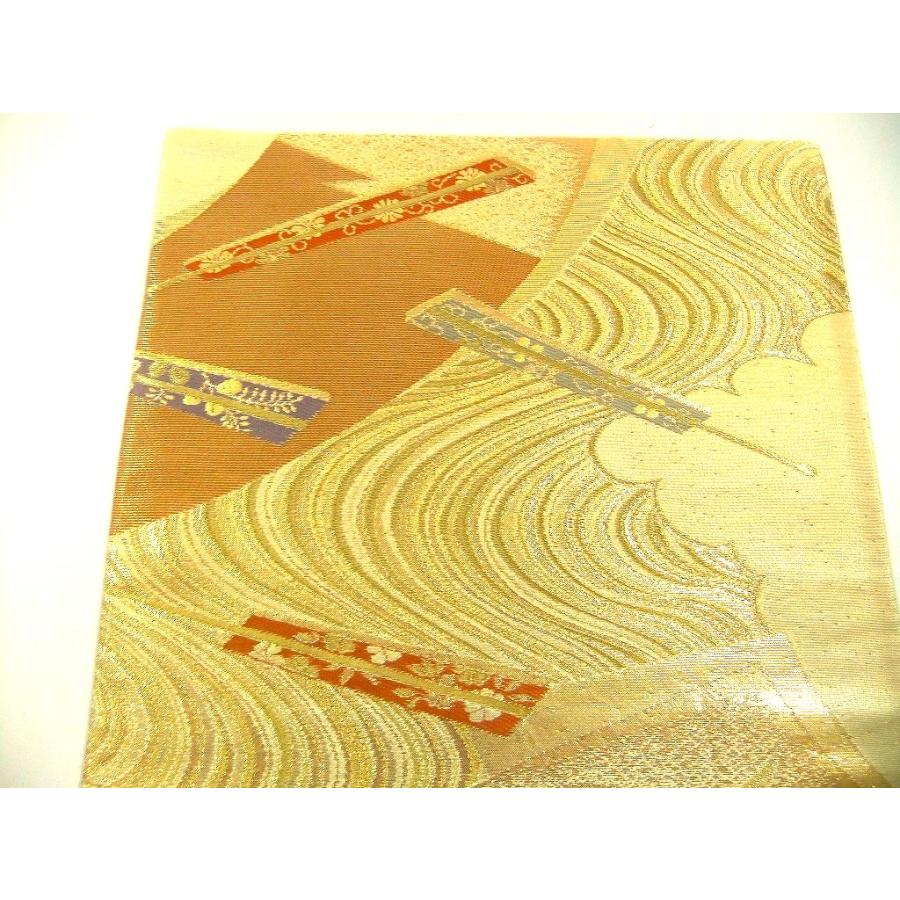 【(16)2425】30.5×39.5cm/流水扇子文様/テーブルセンター/和風/帯リメイク/日本製 |  | 03